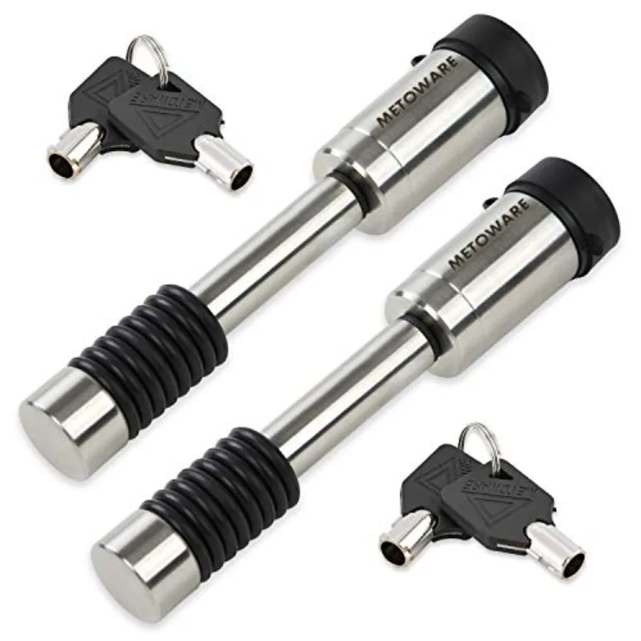 

Замок для фаркопа из нержавеющей стали с фиксирующим штифтом диаметром 5/8 дюйма и 8 резиновыми уплотнителями против вибрации