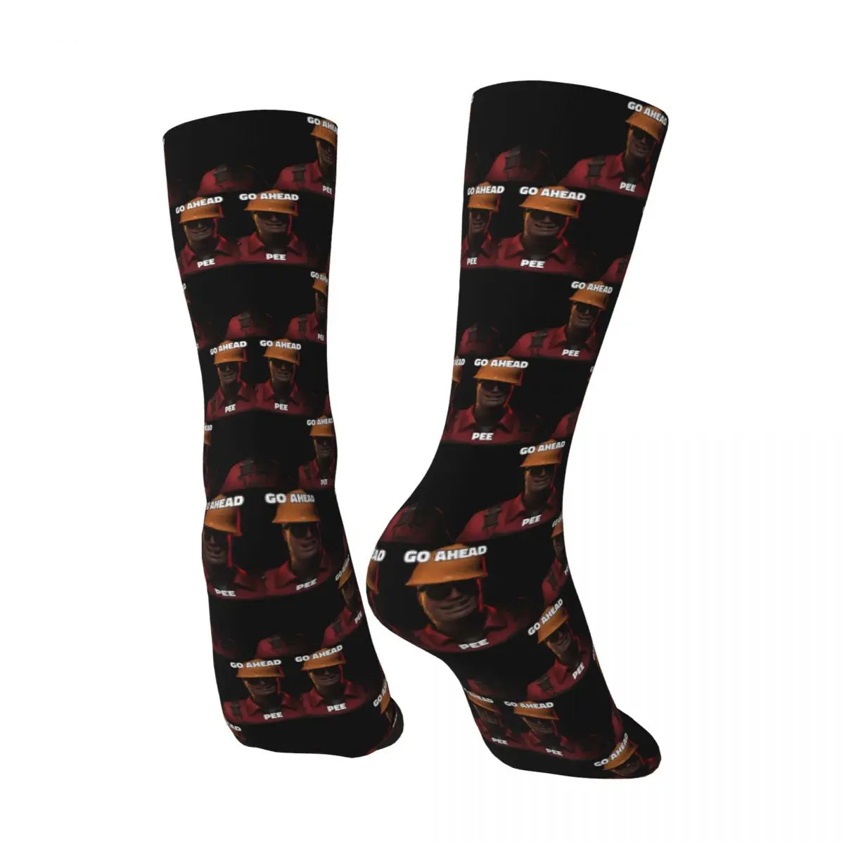 All Seasons Tf2 Go Ahead Pee Classic Socks Harajuku Crew Socks Funny Stockings for Men Women Valentine's Day Gifts