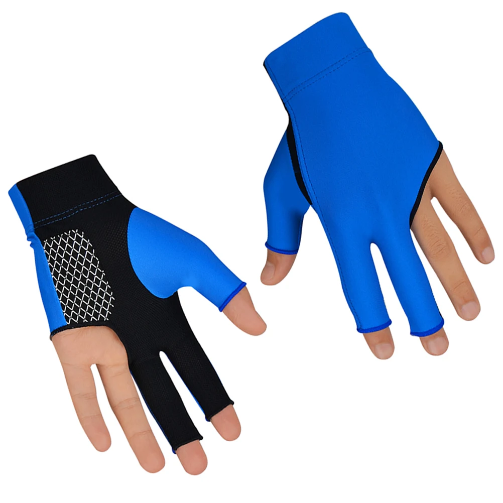 

Anti-Slip 3 Finger Billiards Glove Breathable Wear-Resistant Snooker Glove Elastic Wrist Fit Portable Size L Rosy