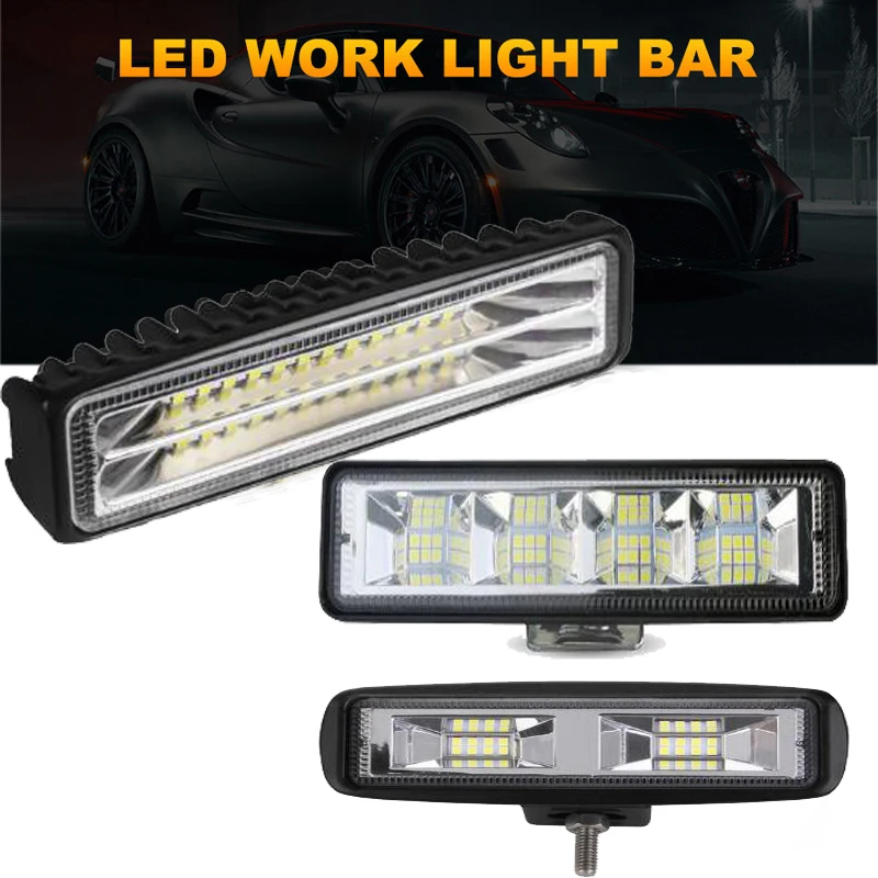 

Car Light Assembly Led Fog Light Off Road 4x4 48W 72W Spot Beam Led Light Bar For Truck ATV SUV DRL LED Spotlight Work Light Bar