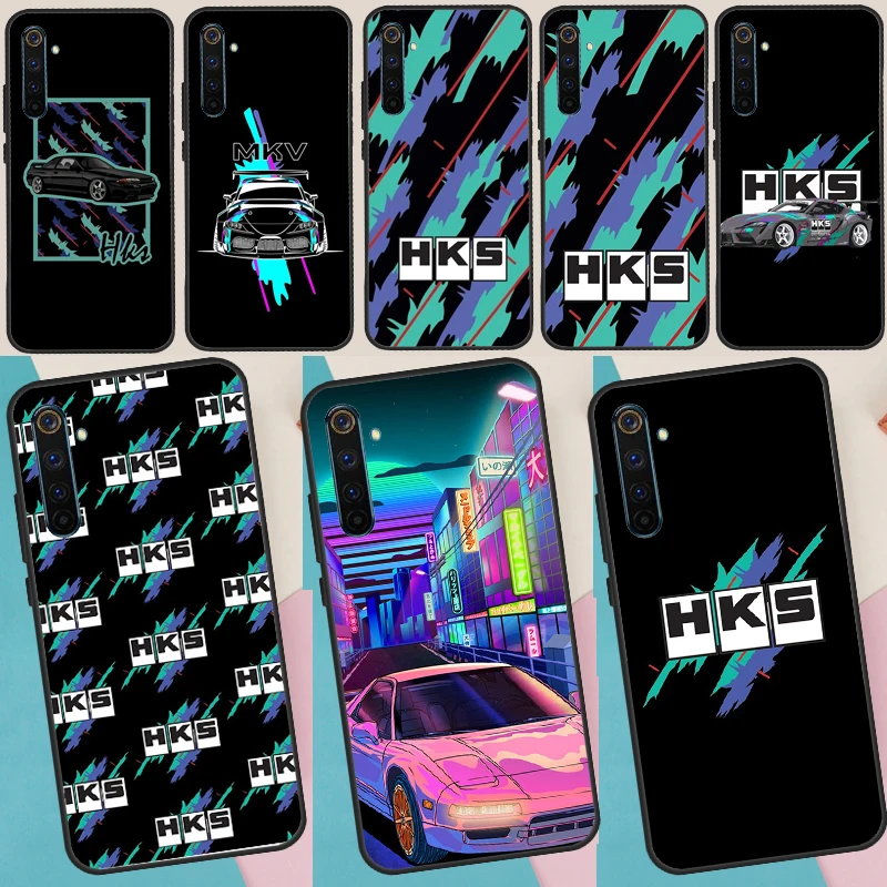 Sports Car HKS JDM Phone Case For Realme GT Neo 2T 3T For 8 Pro 8i GT Master GT Neo 2 C15 C21 C25 C31 C35 Coque