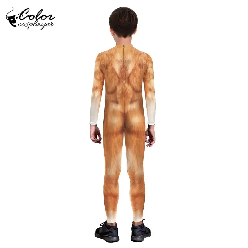 Zentai Cosplay Catsuit à manches longues pour enfants, costume de batterie animale imprimé en 3D, costume de batterie IQUE dex, olympiques de performance de fête