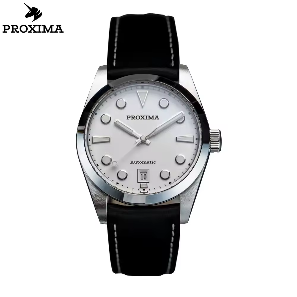 Reloj Mecánico Automático para Hombre Proxima Vintage PX1690-2A 2024, 39 mm, PT5000, Zafiro, Acero Inoxidable, Esfera Esmaltada, 20 Bar