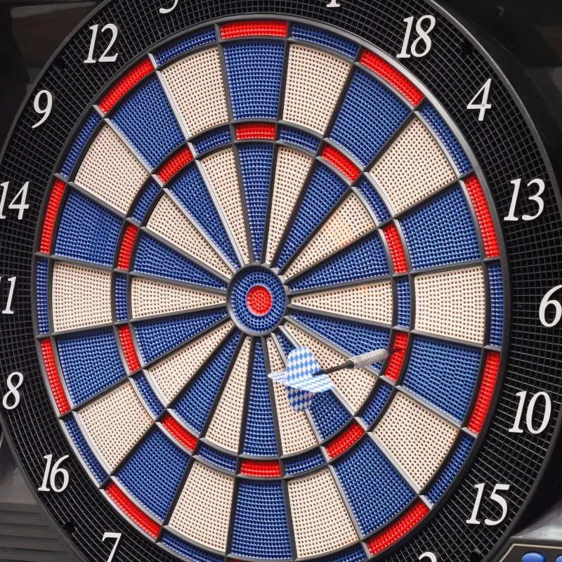 لوحة رمي السهام الإلكترونية المعلقة الاحترافية مع مؤشر تسجيل LED، مجموعة أهداف رمي السهام في الألعاب، 12 سهام