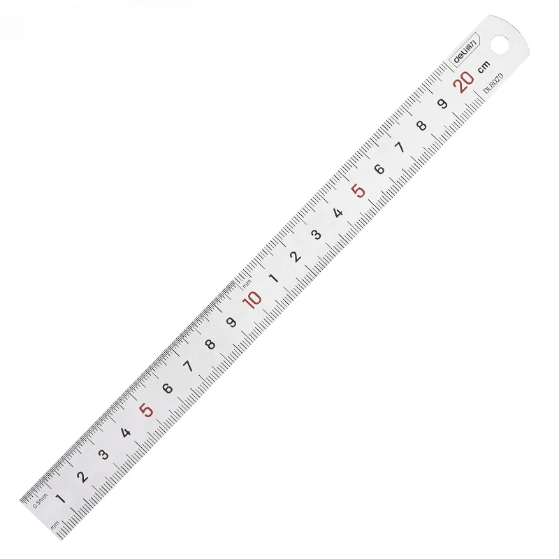 Deli steel ruler 15 30cm thick stainless steel household tool