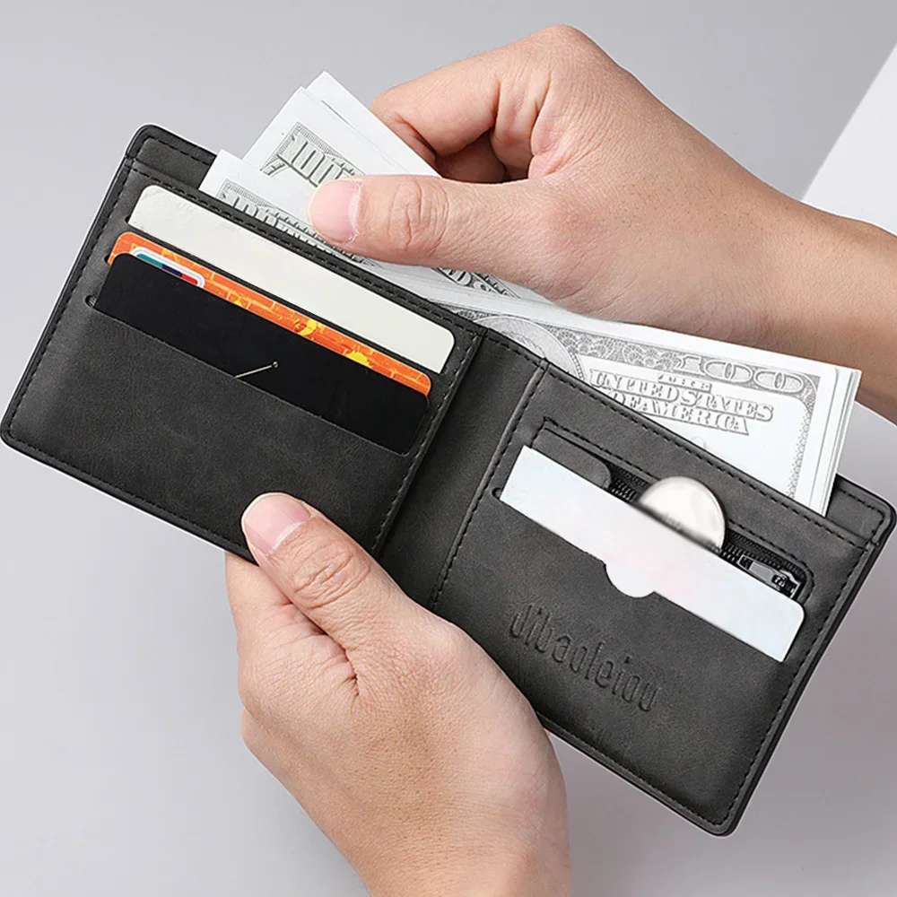 RFID Blocking Slim Wallet for Business Compact Multi-Card Slot Mini Wallet card holder Birthday Gift Ultrathin Men's Wallet