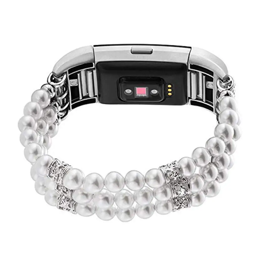 

Pearl Watchb Crystal Metal Bracelet Durable Elastic Stylish Jewelry Wristb Beaded Fashion Comfortable