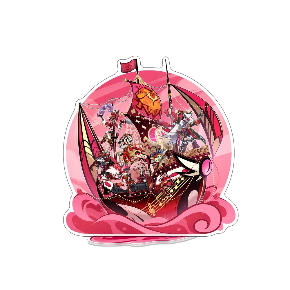 Hazbin Hotel Acrylic Stand Keychain Charlie Morningstar Vaggie Angel Dust Alastor Pirate Black Humor Custom Pattern Available