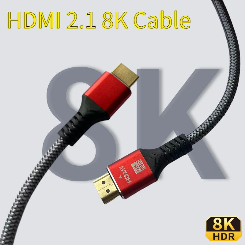 Câble HDTV 0.5M 1M 1.5M 2M 8K pour Xiaomi TV Box PS5, Ultra haute vitesse, Compatible 8K @ 60Hz, câble HDTV 2.1, 48Gbps, eARC Dolby Vision