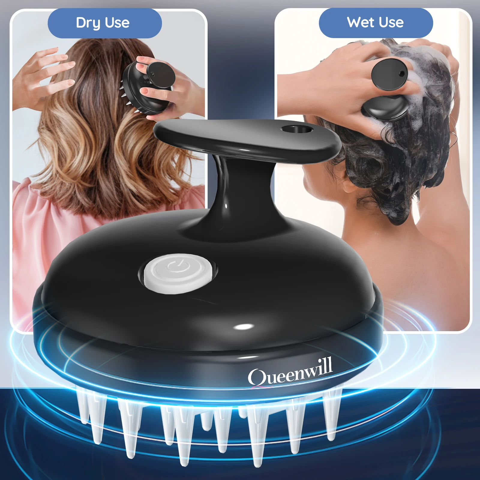 

Scalp Massager Hair Growth Scalp Scrubber with Soft Silicone Bristles for Hair Growth Dandruff Removal, Hair Shampoo Brush Scalp