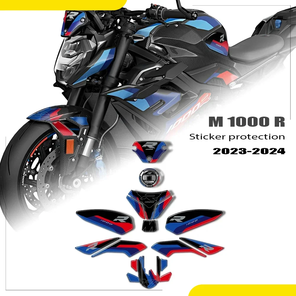 For M 1000R M 1000 R 2023 2024 M1000R Motorcycle Body Fairing Protector Tank Knee Pad 3D Stickers Decals