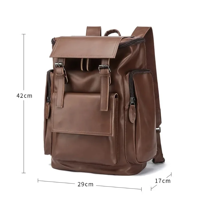 Fashion Backpack Men Large Capacity Men's Backpacks 16 inch Laptop Bag Multiple Pockets Travel Backpack Male Flap Hasp Schoolbag