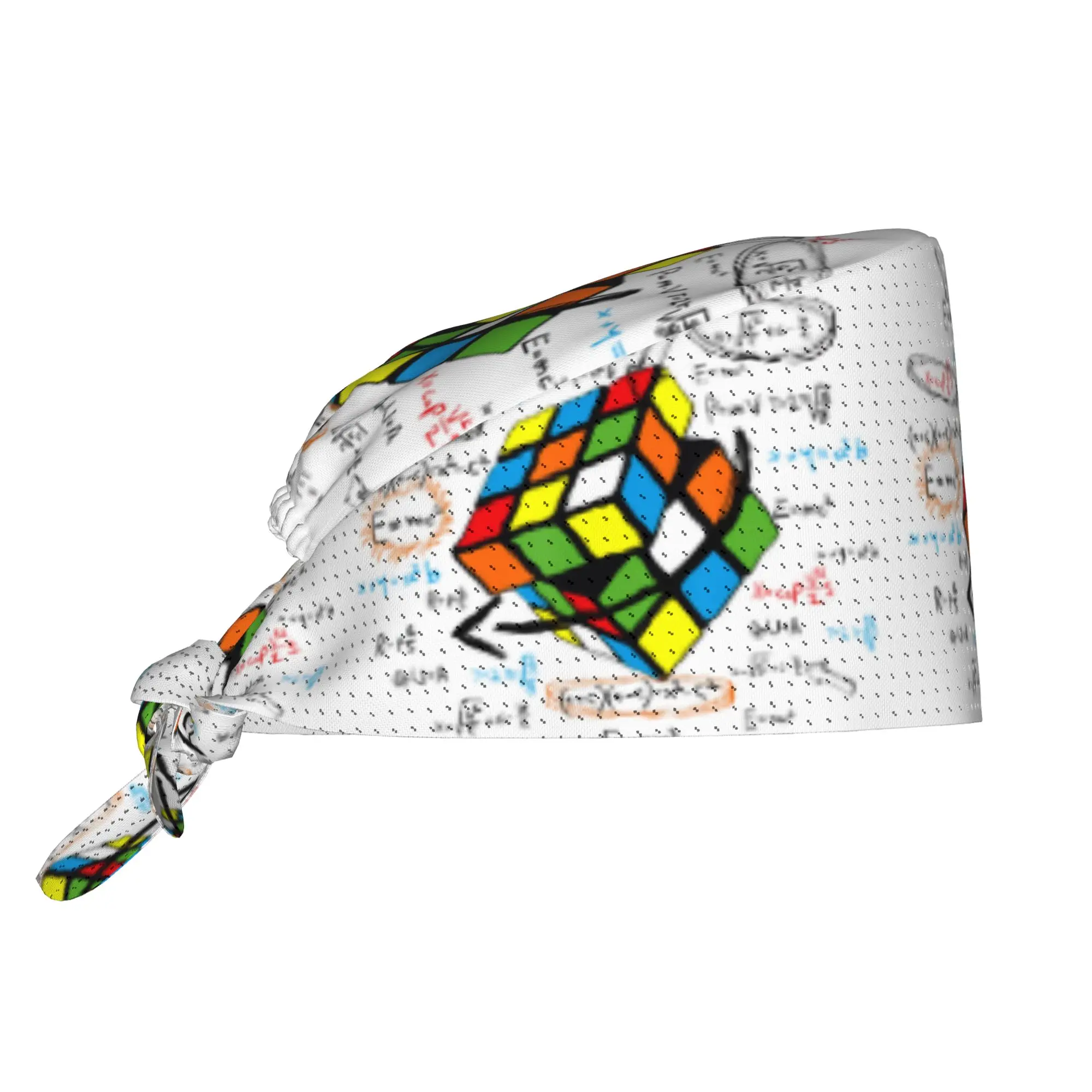 Custom Math Rubix Rubixs Cube Scrubs Cap Surgical Hats Men Women  Operator Hats Lab Works Hat