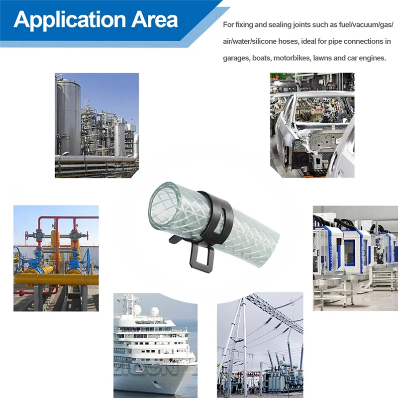 

A7THK-Versatile 80Pcs Spring Band Hose Clamp Assortment For 7Mm To 18Mm Silicone Vacuum Pipes