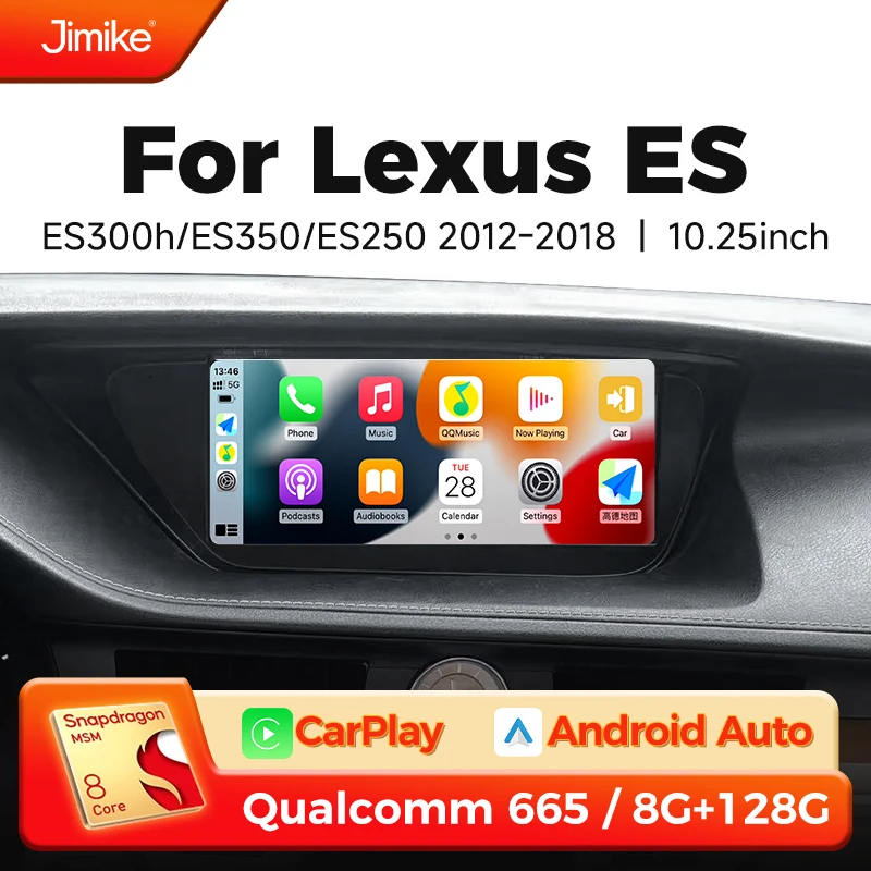 Android Auto CarPlay Car Radio For Lexus ES ES300 ES250 ES350 ES300h 2012-2018 Touch Screen Multimedia Player GPS Navigation