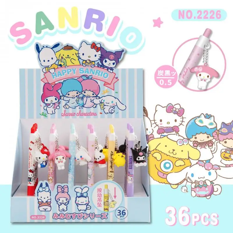 

Kawaii Sanrio Hellokitty Mymelody Kuromi Cinnamoroll Purin Pachacco Cute Pendant Pen Press Pen Limited Super Cute Girl Heart