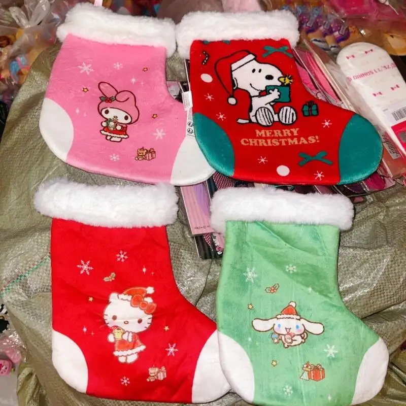 Mymelody exquisito colgante de pared dibujos animados Kawaii Snoopy bordado bolsillo decoración regalo de Navidad niños regalo de cumpleaños