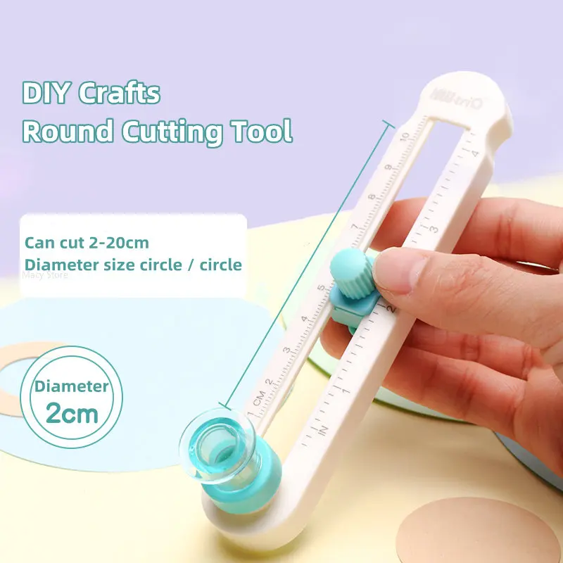 Mini Rotating Round Cutter Paper Cutter Round Cutter Handbook Scrapbooking Decoration Round Material Cutting Tools Paper Trimmer