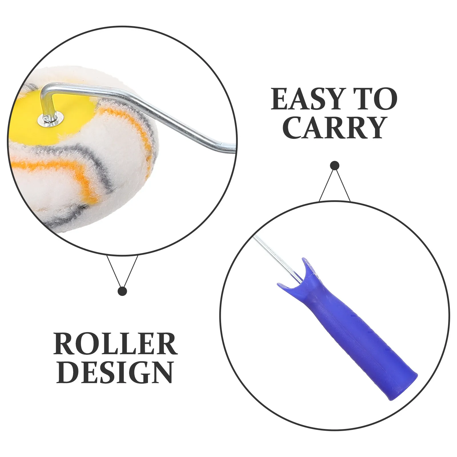 Small Roller Brush Painting Tool Compact Cotton Thread Paint Roller for Wall Painting Precise Detail Work Smooth Finish