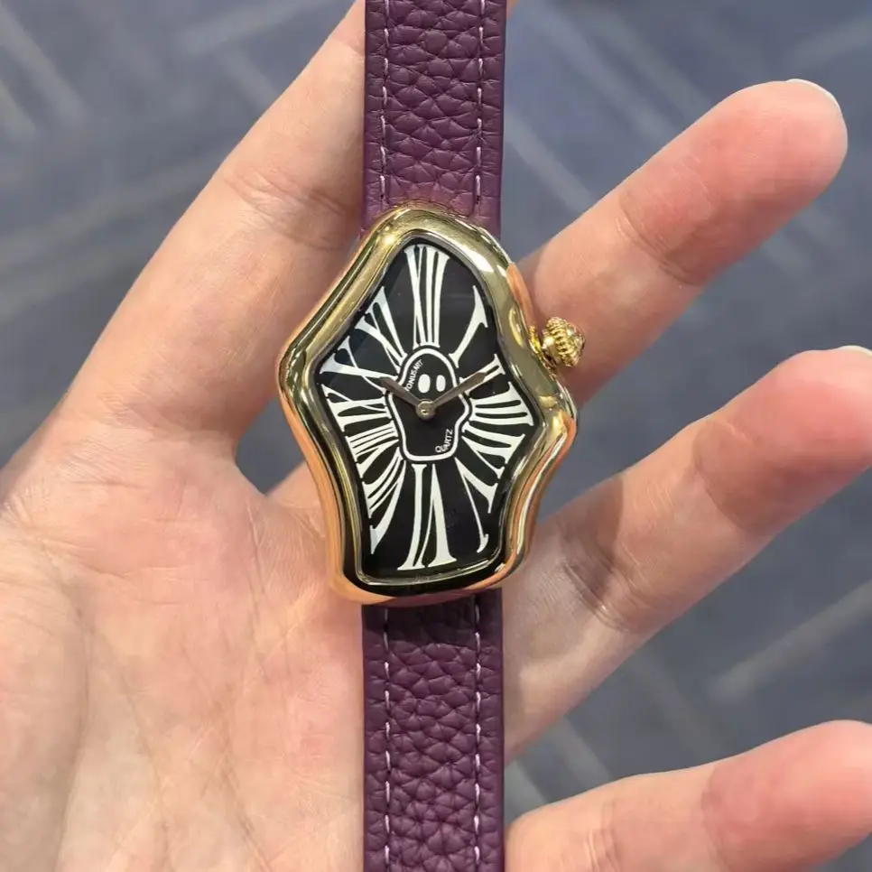 CRONUSART Women Quartz Watch 28mm*46mm Irregular Case Ladies Wristwatch Crystal Mirror Ultrathin 7.9mm