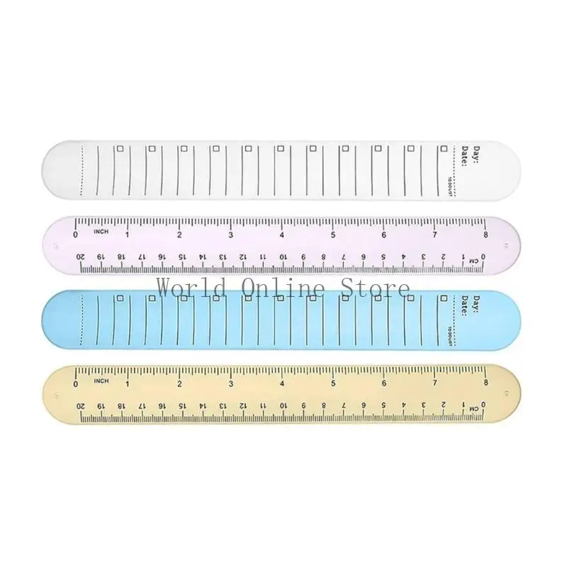 สร้อยข้อมือตบ 3-in-1 มัลติฟังก์ชั่น, แผ่นบันทึกช่วยจำ, ไม้บรรทัด