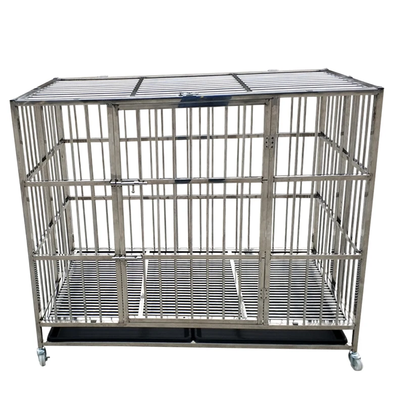 

High Quality Dog Cage Trolley Wire Crate Pet Cage Indoor Metal Large Size Animal Cages