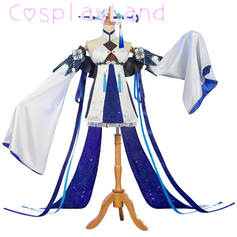 Guizhong Cosplay Dress Game Genshin Impact Gui Zhong Uniform Costume Halloween Role Play Party Outfit Full Set Women Dress