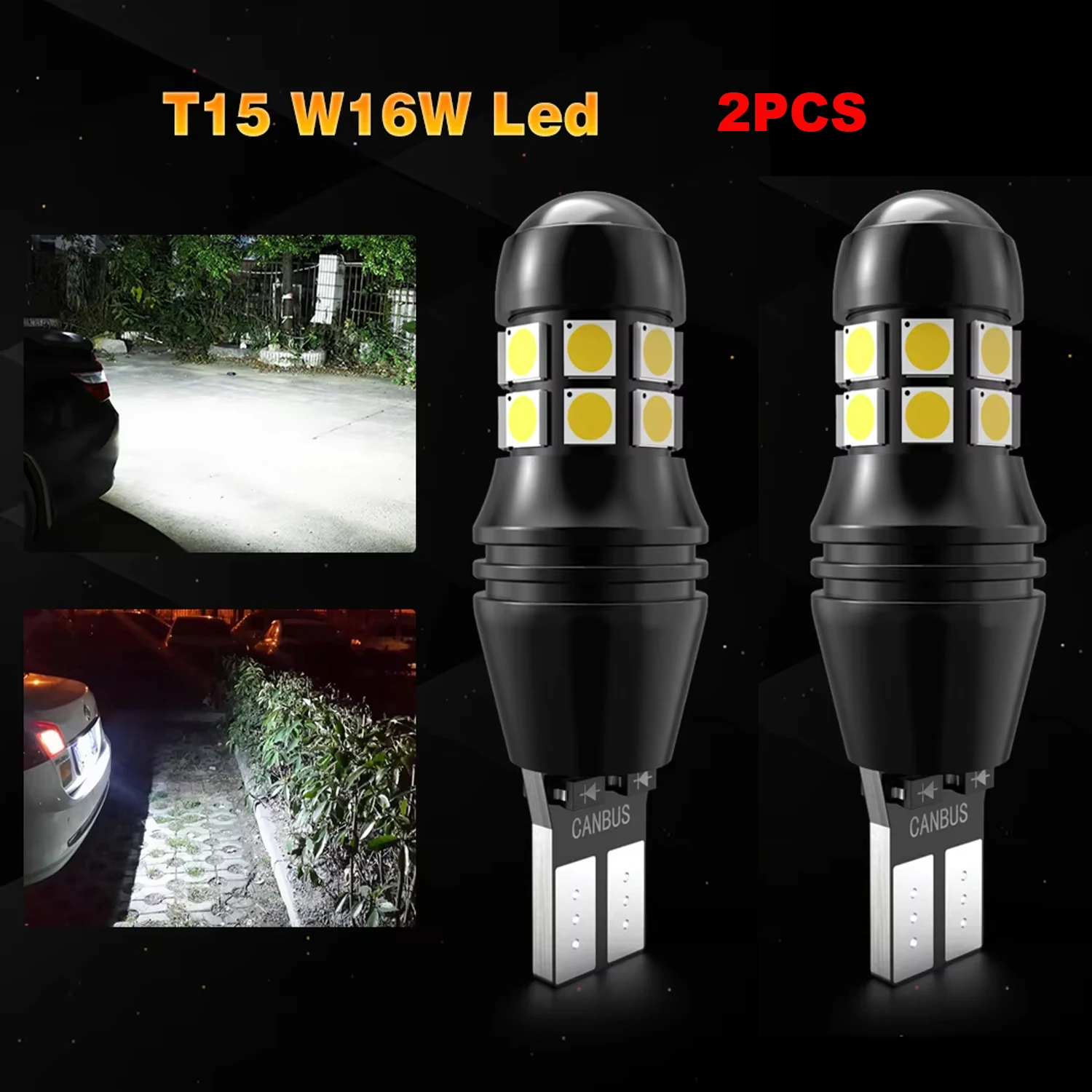 2pcs T15 W16W Canbus LED Reverse Light Third Brake Light 2000LM 20PCS 3030 Chips For Renault Megane 4 Scenic 4 Fluence Saloon