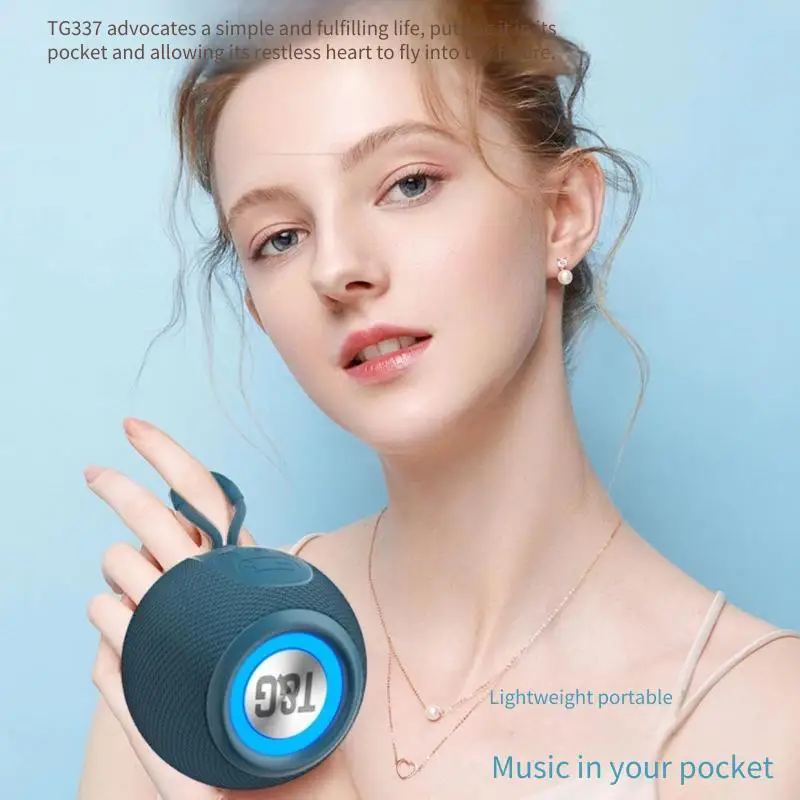 Speaker Bluetooth Kartu Kain Nirkabel Subwoofer Audio Kecil Audio Bluetooth Mini Portabel