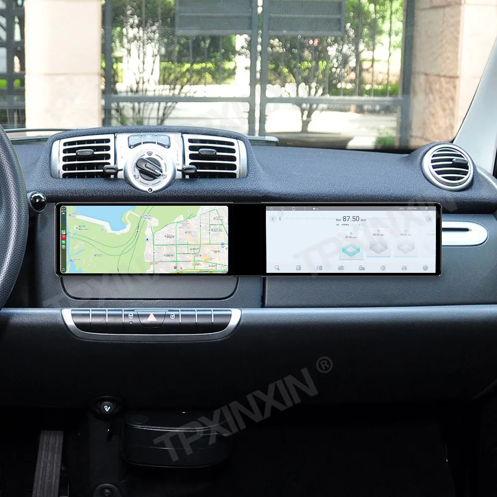 For Smart Fortwo W451 Coupe C451 / Cabrio A451 2011 2012 2013 2014 2015 Android Car Radio Screen 24.6 Inch Navigation Head Unit