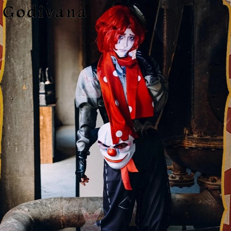 Weeping Clown Joker Costume for Halloween Men Christmas Festival Party Daily Pant Set Men Fashionable Role Playing Outfits