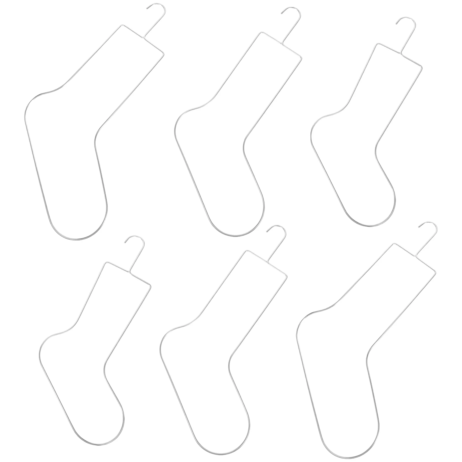 

6pcs Sock Blockers Stainless Steel Metal Sock Display Rack For Knitting Crochet Drying Shape Retention Storage Organizer Tool