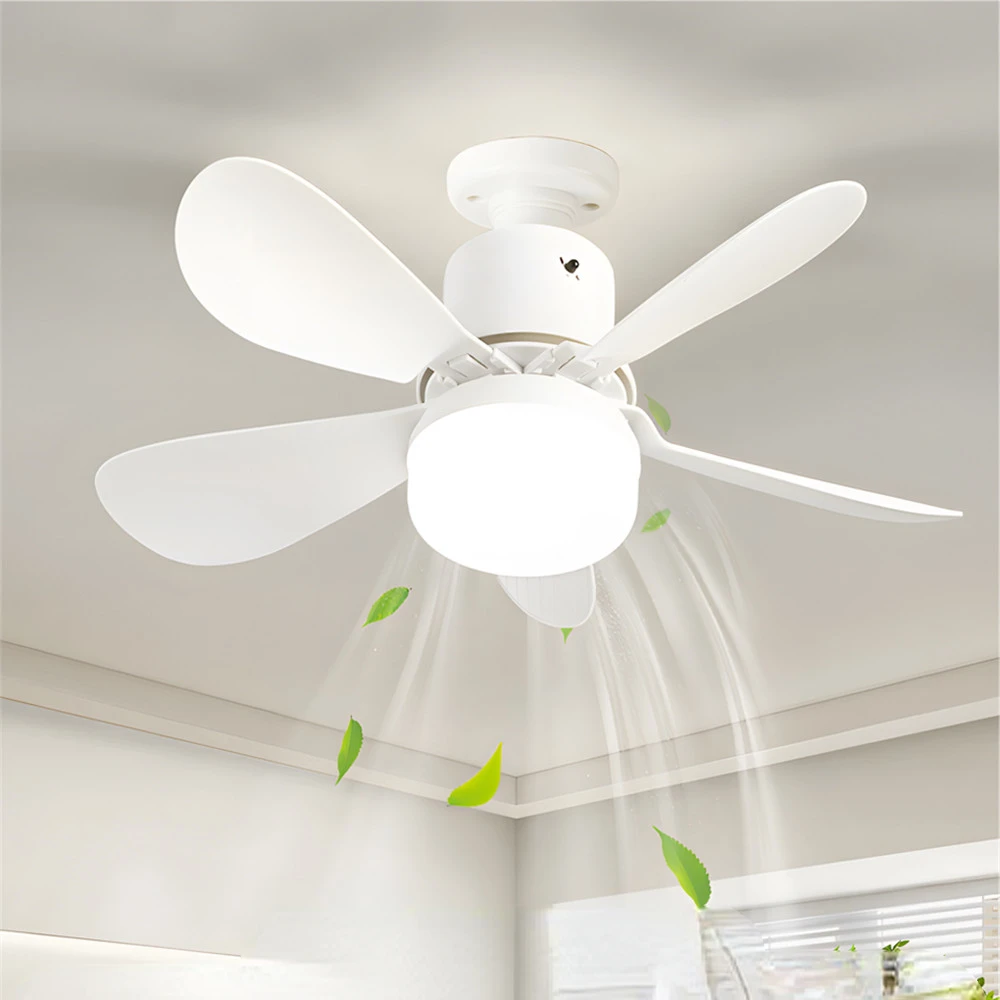 

E27 Socket Fan LED Ceiling Fans Light With Remote Control 30W Light Bulb Dimmable Timing for Bedroom Kitchen Living Room 85-265V