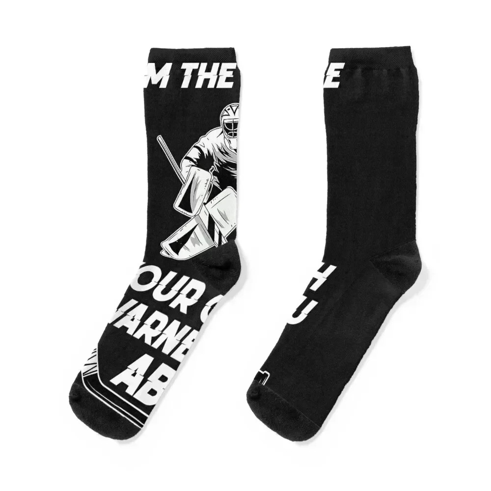 Hockey Goalkeeper - Funny Ice Hockey Goalie Socks Thermal man winter sports and leisure shoes Boy Child Socks Women's