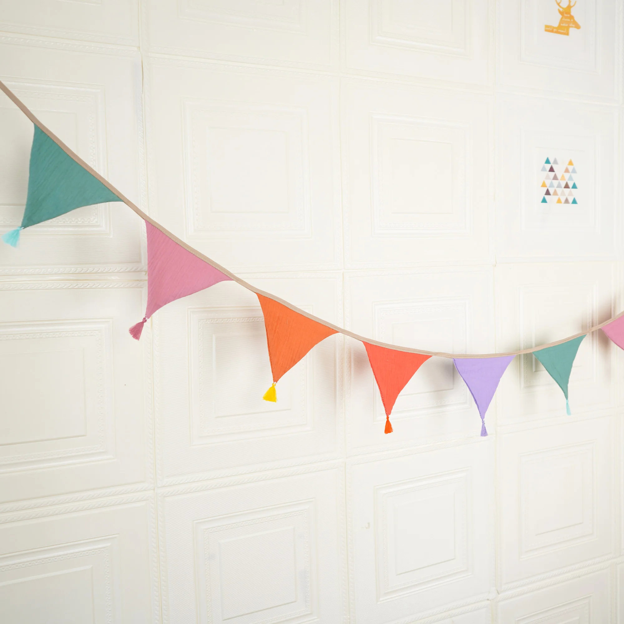 2.6M/8.5FT 보육 캔디 패브릭 깃발 10 삼각형 - Baby Nursery Garland 리뷰 및 가격