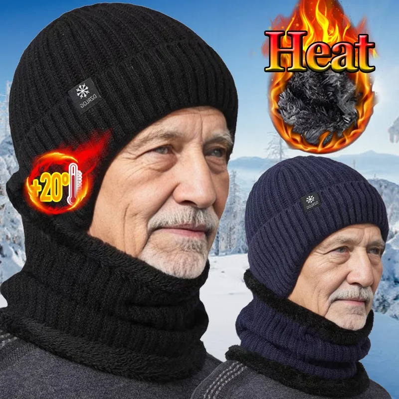 

Outdoor Winter Knitted Hat Earmuffs Integrated Plush Thick High quality fabric Outdoor Sports Bicycle Skiing Running Cold Cap