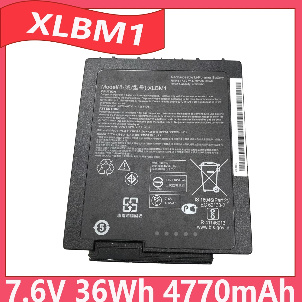 

NEW XLBM1 7.6V 36Wh 4770mAh Laptop battery For Zebra Xplore LynPD5O3 0B23-01H4000E 0B23-023U000P Series