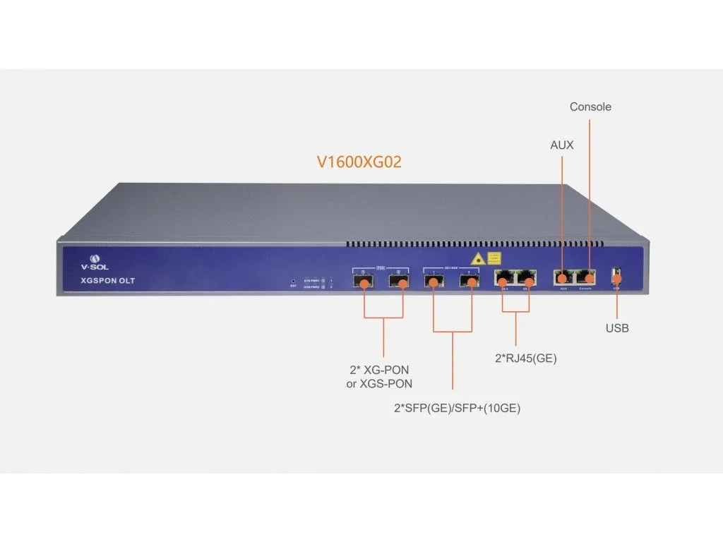 VSOL 2 PON Port GPON/XG/XGS-PON OLT Original  V1600XG02-W  N2_C+