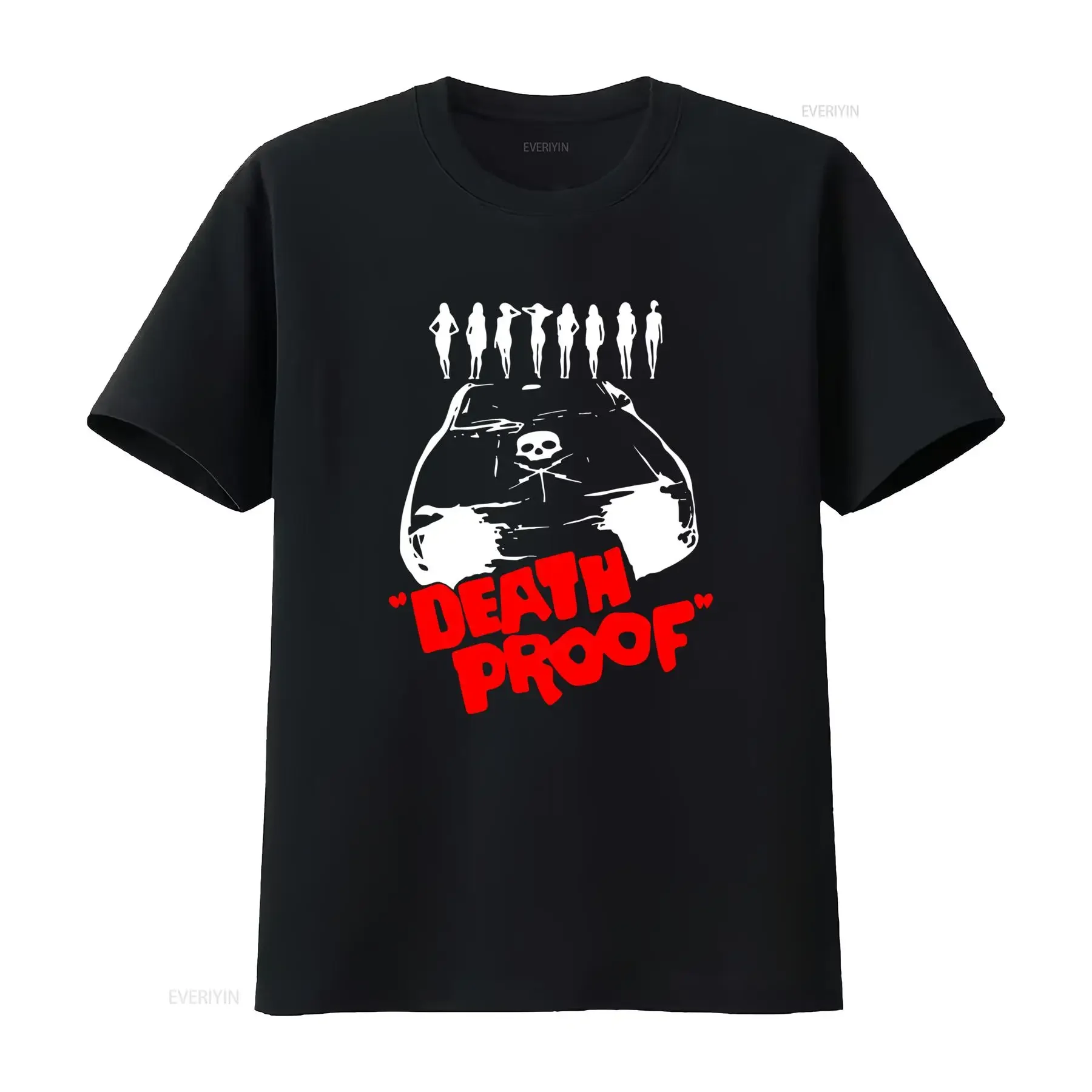 Vintage Cult Death Proof Skull Car Print Gothic Streetwear Casual T Shirt vintage Washed Soft graphic Stretched streetwear