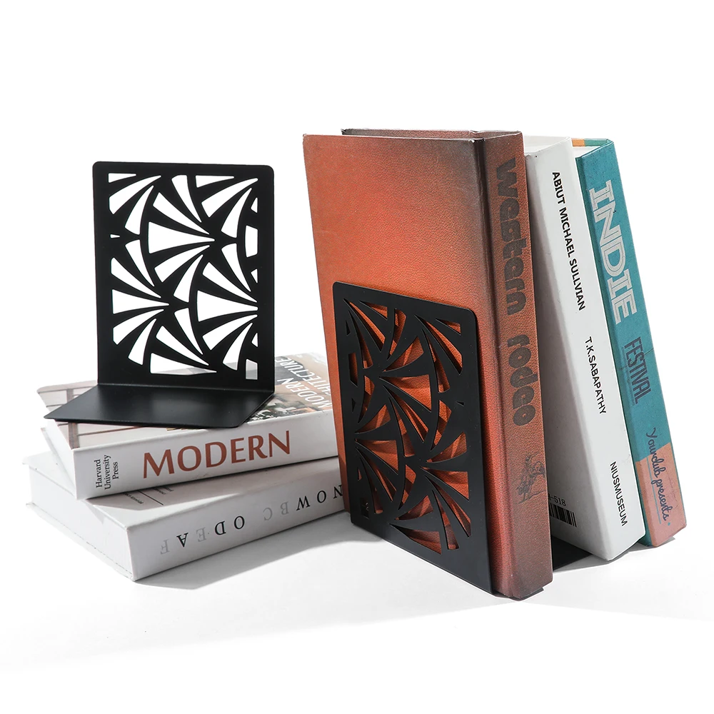 Imagem -06 - Resistente Estante Rack Metal Bookends Estilo de Arte Trazer Escritório Desktop Casa Amantes Material de Escritório