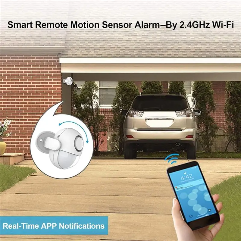N82R Wifi Smart Motion Sensor Sistema di allarmi Rilevatore di movimento Rilevatore di movimento di sicurezza a infrarossi wireless resistente alle intemperie per esterni