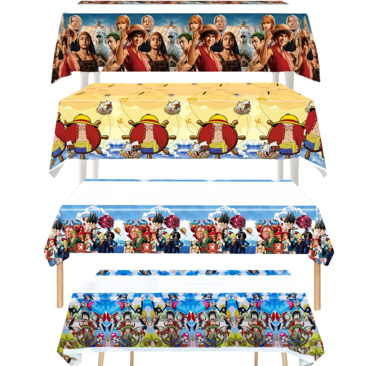 ONE PIECEs Obrus Dekoracje na przyjęcie urodzinowe Luffy Jednorazowy obrus Pokrowiec na stół Baby Shower Prezenty dla dzieci Zaopatrzenie firm 