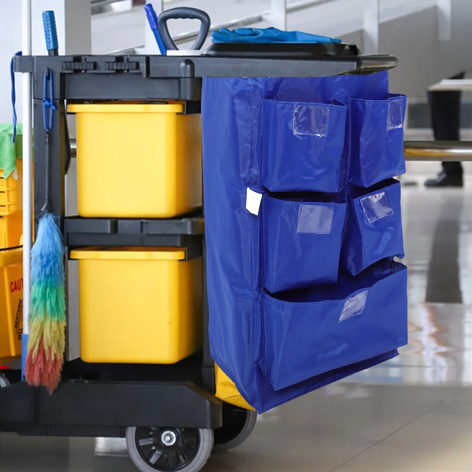 

Сумка для тележки Janitorial, ткань Оксфорд, сумка на тележке для чистки, сумка для сбора мусора, замена для домашнего хозяйства, прочный