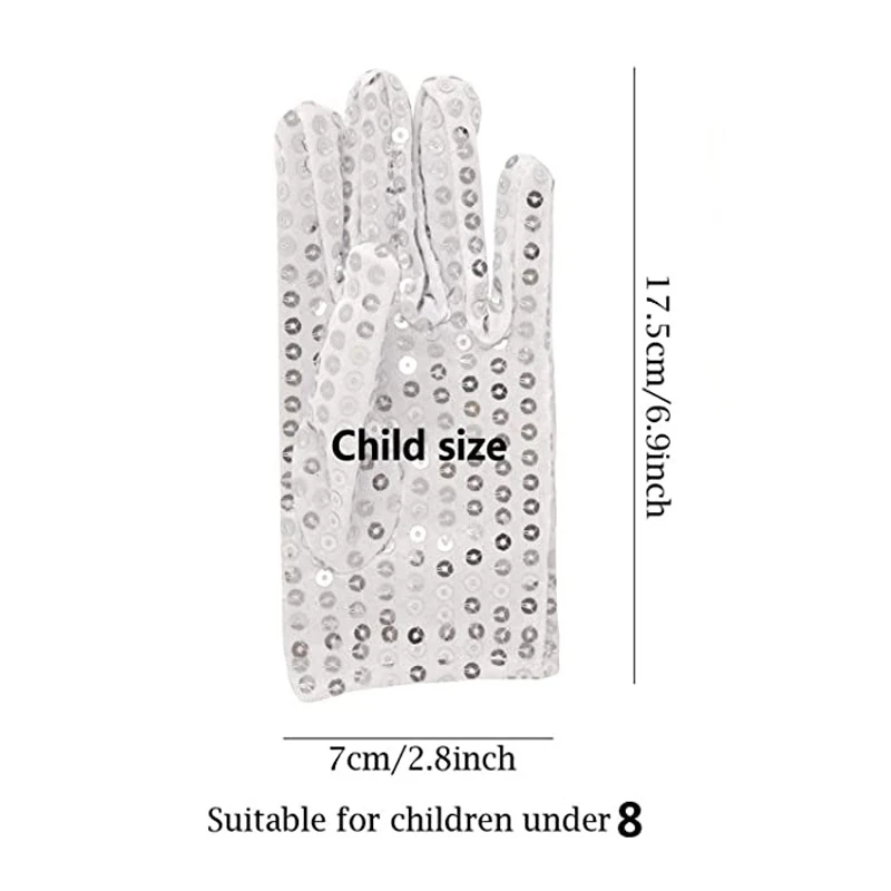 Child Costume Gloves Sequin Dress Up or Dance Performance Colorful