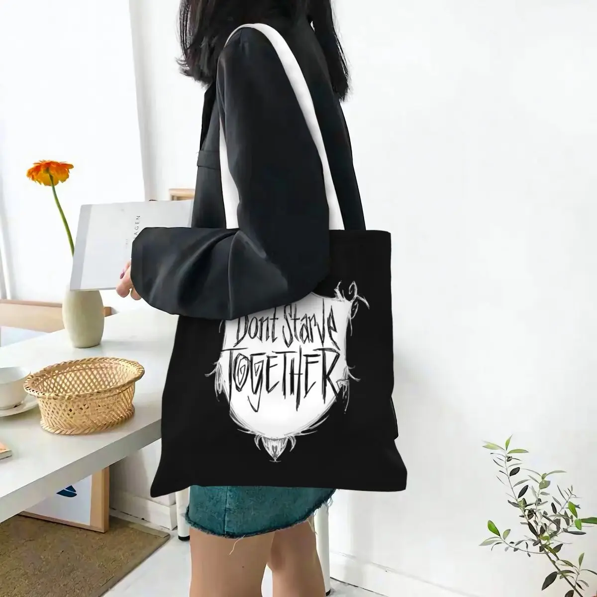 Don T Starve Together Boodschappentassen Opvouwbaar canvas De draagtas Meisjes schoudertas Reishandtas