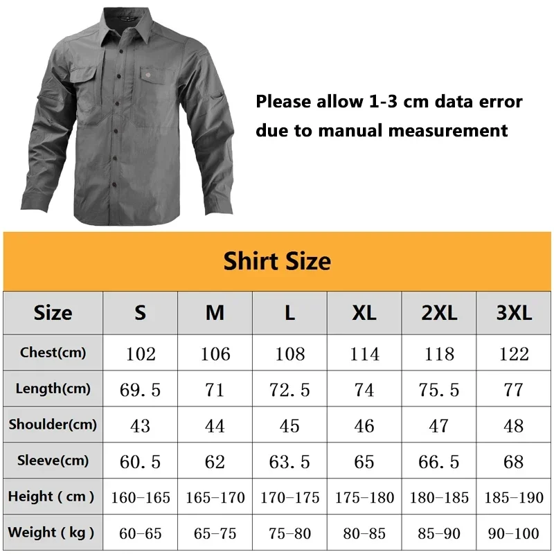 Men Sport Shirt for Men Quick Dry Long Sleeve City Compression Tops Hiking Casual Camping Shirts Man Outdoor Climbing Clothes