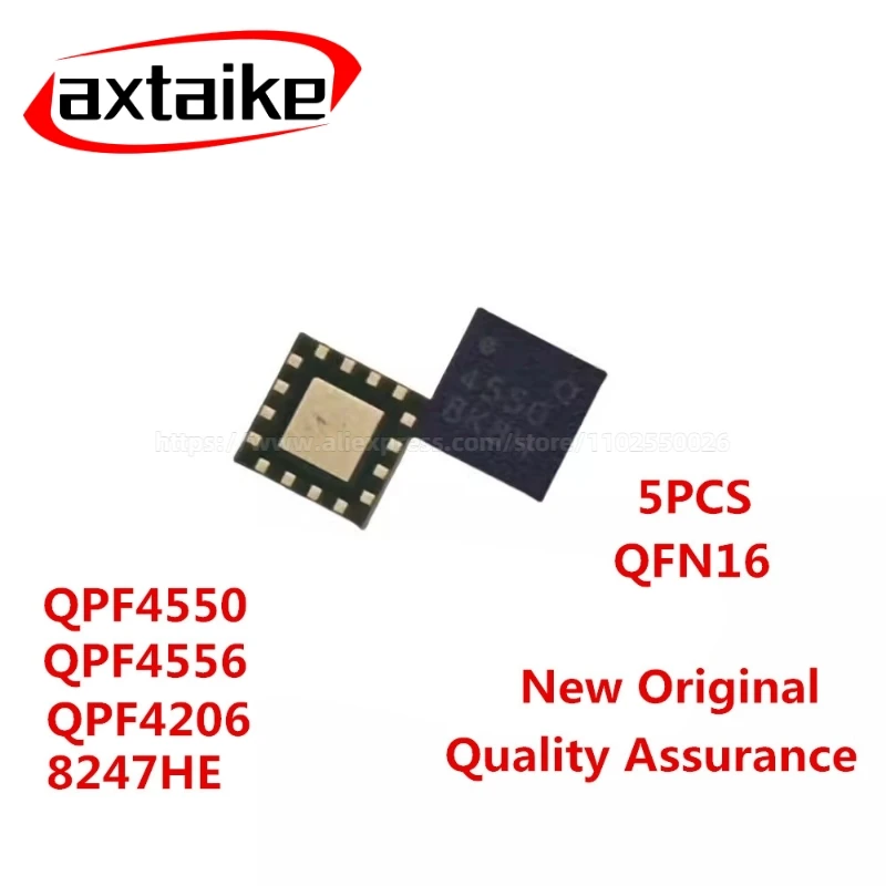 

1/5PCS QPF4550TR13 QPF4550 QPF4556 QPF4206 8247HE 4550 4556 4206 8247 5GHz Wi-Fi6 Wi-Fi Front End Module QFN16 SMD IC