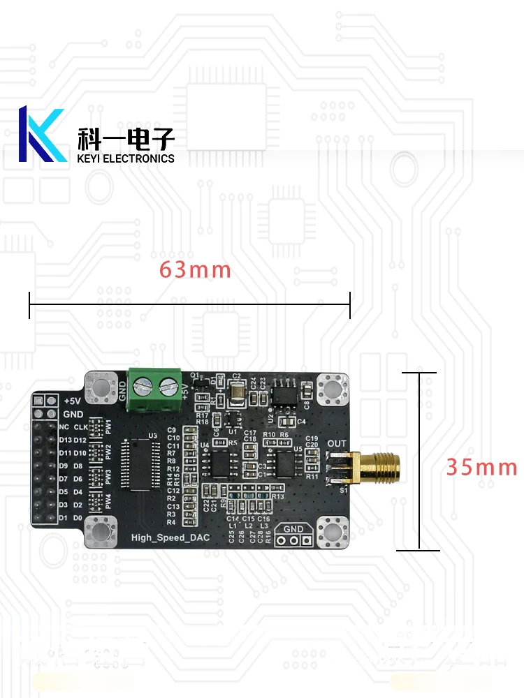 FPGA for DAC904 high-speed DAC module 14 bit 165M sampling waveform generation digital to analog converter