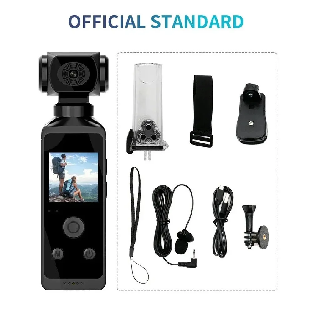 AliExpress NONE 4K Ultra HD Waterproof Action Camera 270° Rotatable Wifi Cam Handheld with Waterproof Case Vlog Bicycle Portable Sport Camcorder
