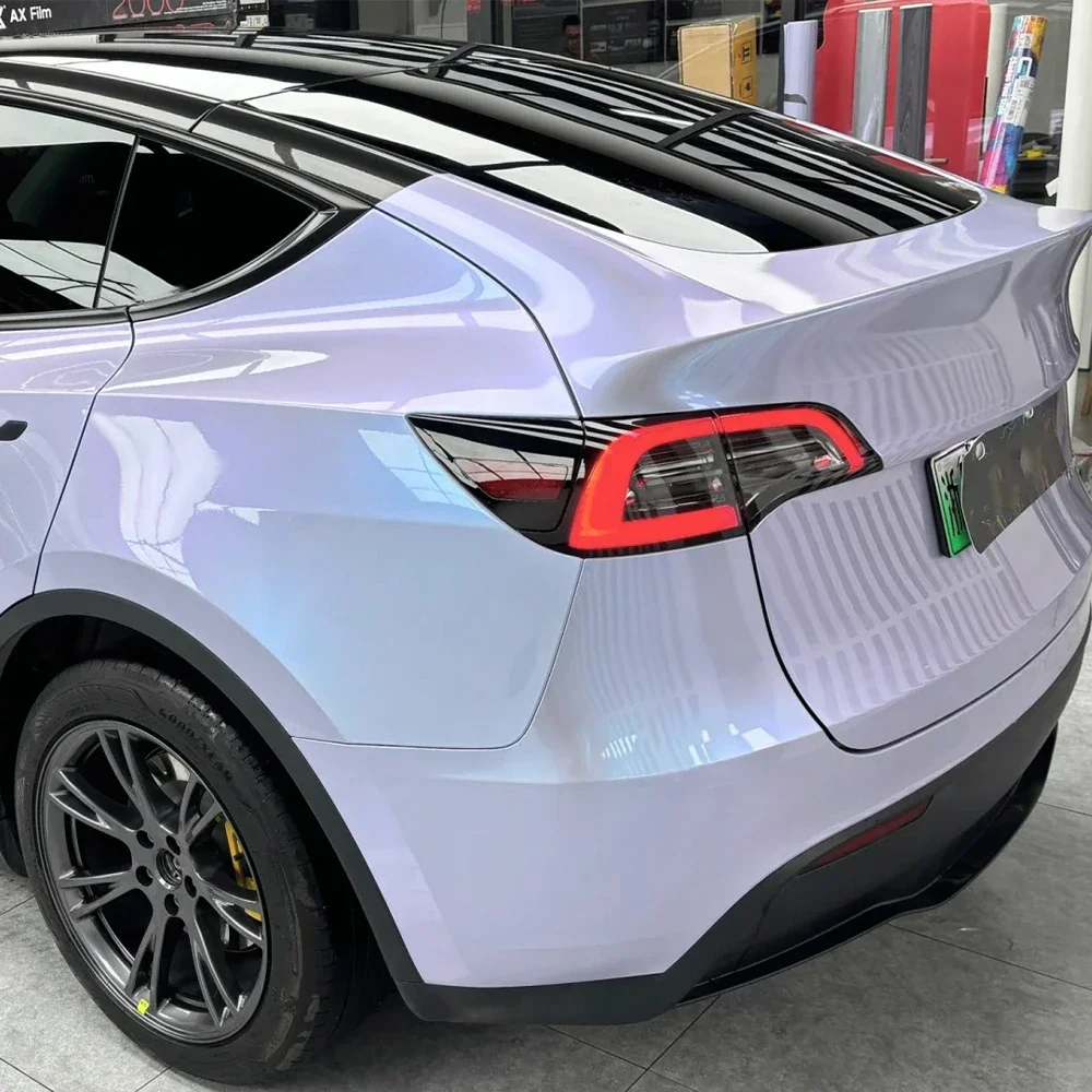 

ПЭТ мечтательный жемчуг серебристый и фиолетовый автомобильная виниловая пленка водостойкая устойчивая к царапинам самоклеящаяся пленка для украшения кузова мотоцикла